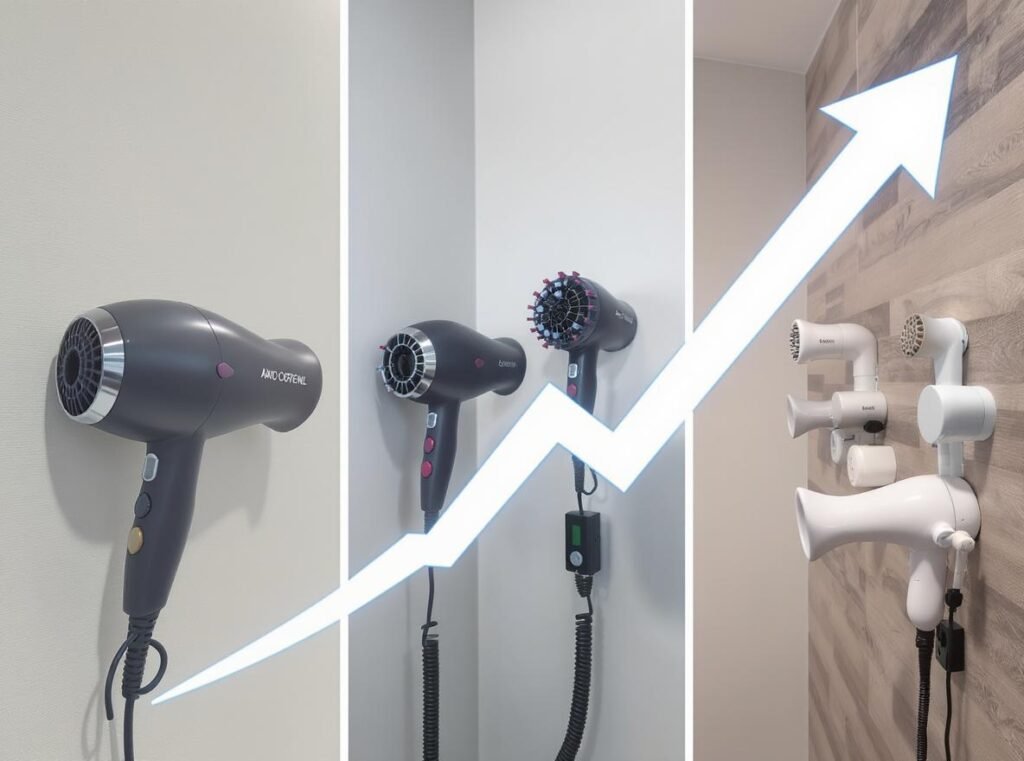 Wall-mounted hair dryer market growth projection 2024-2033