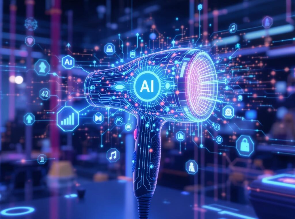 Future hair dryer technology evolution with AI and smart connectivity features