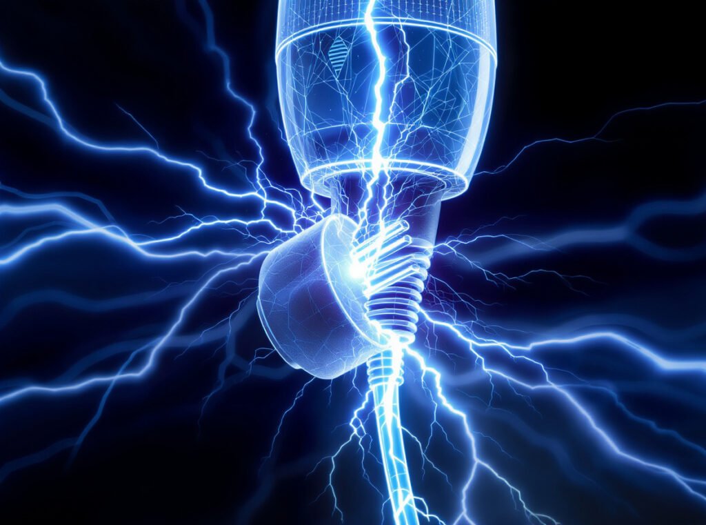 Hair dryer electrical power consumption and wattage measurement visualization