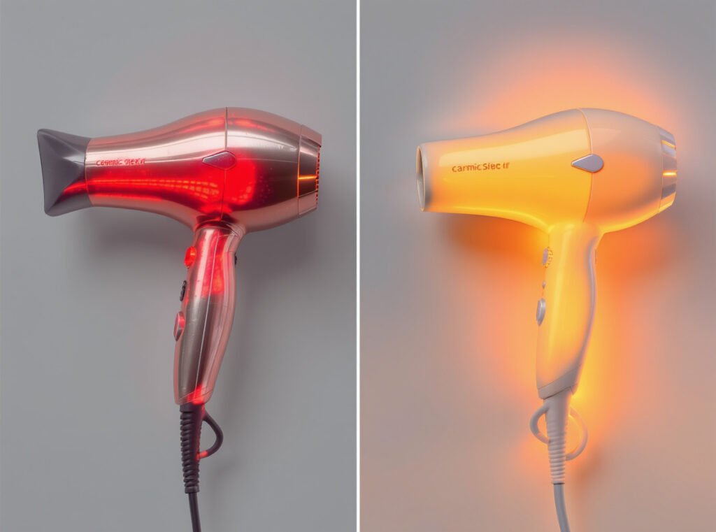 Comparison of traditional vs ceramic hair dryer heating elements