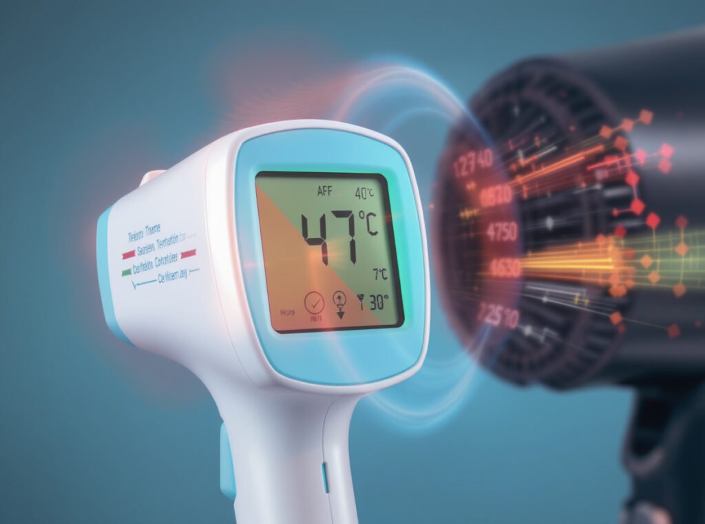 Safe blow drying temperature 47°C for sensitive scalp protection