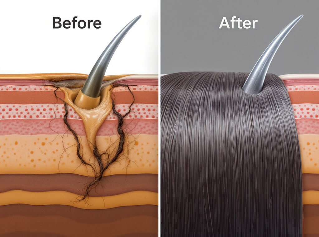 Hair health benefits from ceramic heat distribution technology