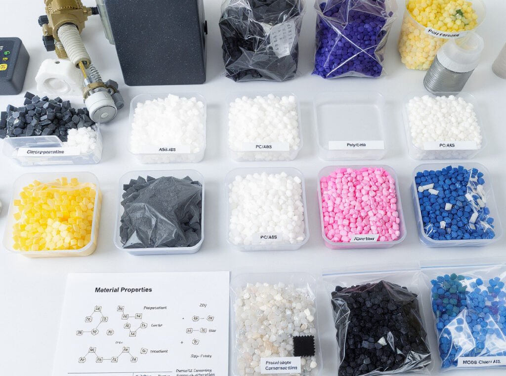 Engineering thermoplastics including ABS and polycarbonate used for heat-resistant hair dryer housing materials