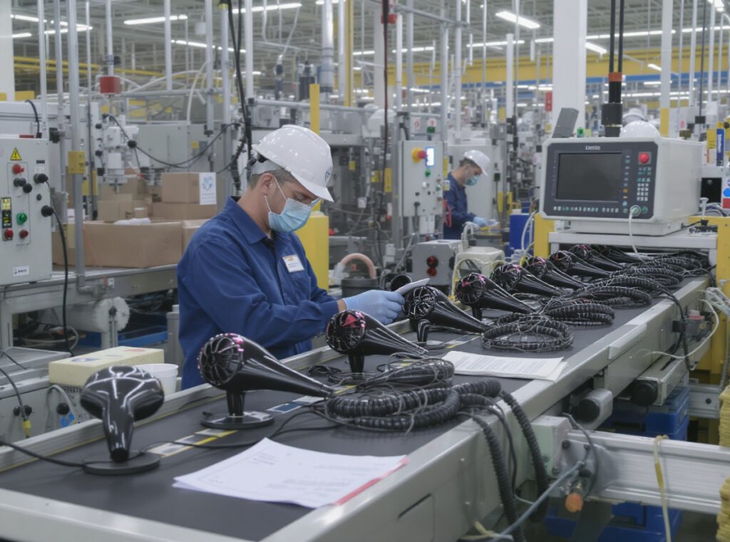 Hair dryer factory quality control inspection process