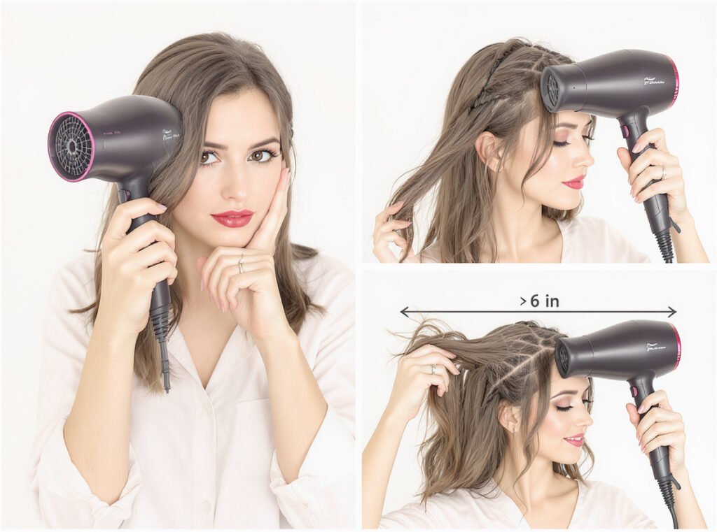 Proper blow-drying direction and technique for keratin treated hair