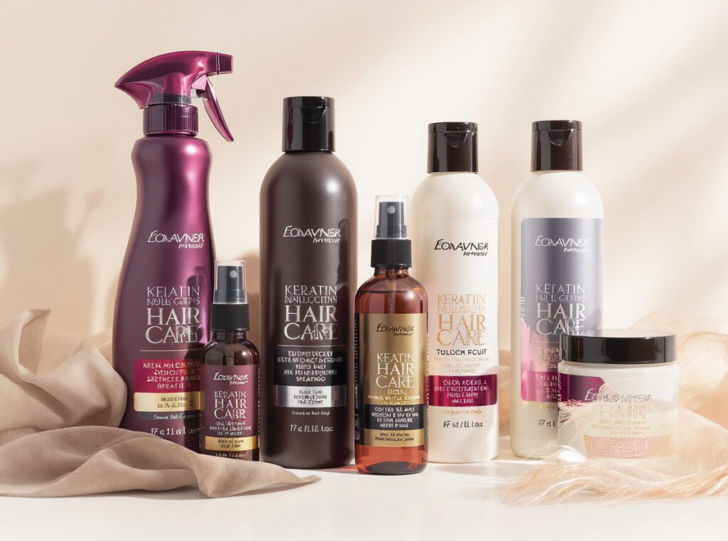 Professional hair care products for keratin treatment aftercare