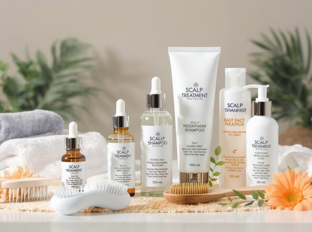Scalp oil balance treatment products and tools collection