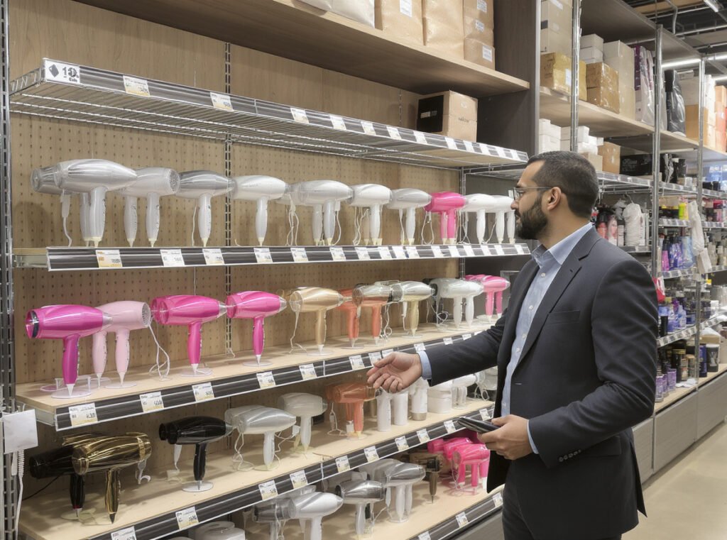 Wholesale quiet hair dryer collection showing premium models for business distribution