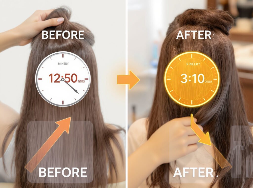 Hair dryer efficiency drying time reduction professional performance