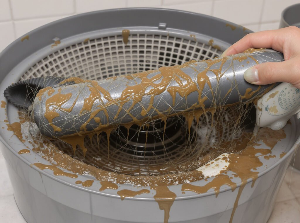 Hair dryer showing limitations of self-cleaning technology requiring manual maintenance