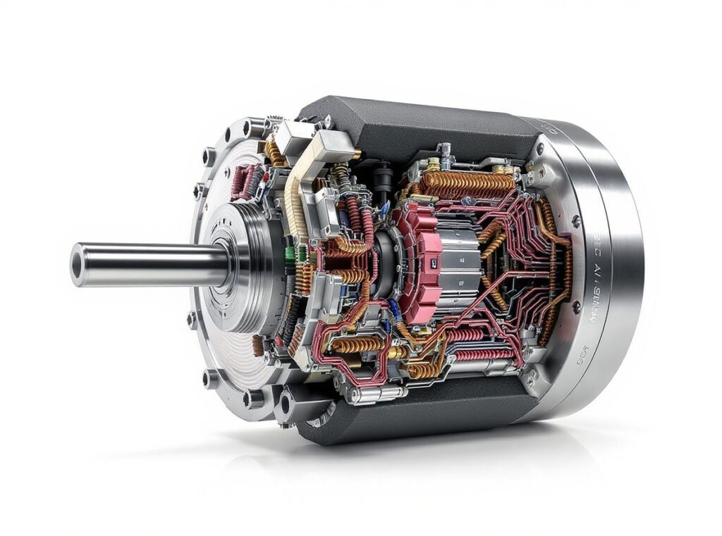 High-performance brushless motor design showing power impact on nozzle performance
