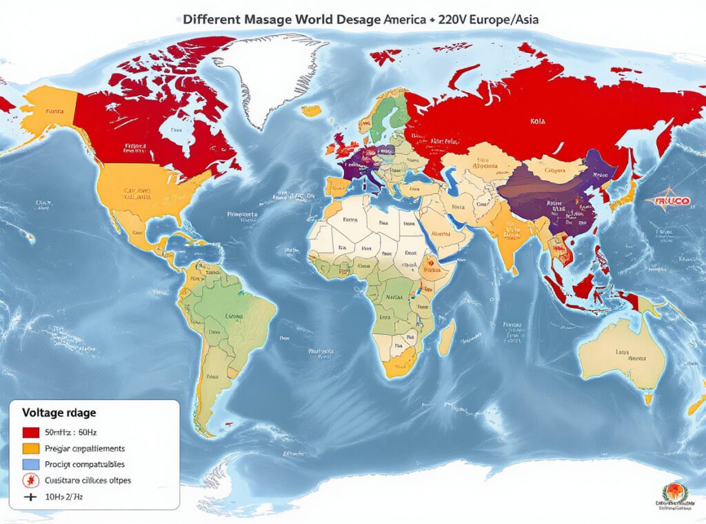 Global electrical standards world map voltage differences 110V 220V hair dryer design