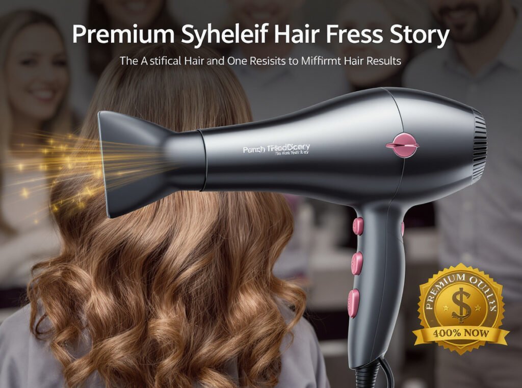 Professional ceramic hair dryer delivering superior styling results