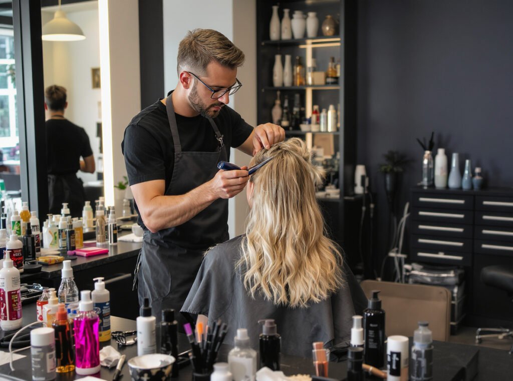 Professional salon blow-drying techniques for oil control